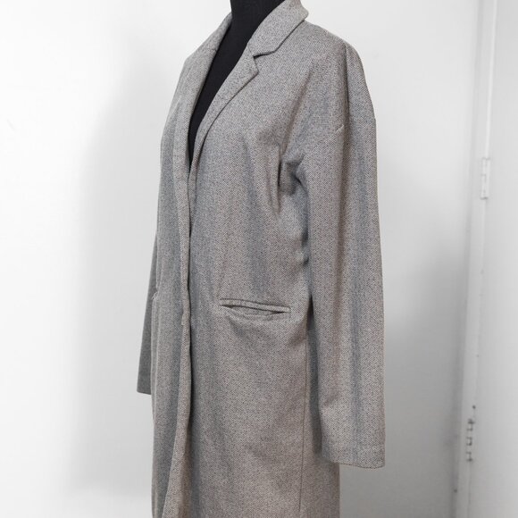 Gray Patterned Peacoat - Picture 2 of 4